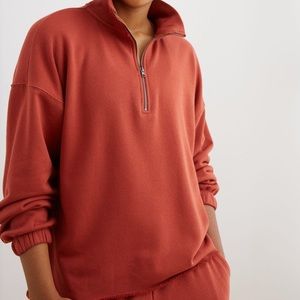 soft quarter zip sweatshirt